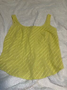 Akris Bright Yellow Diagonal-Stripe Camisole